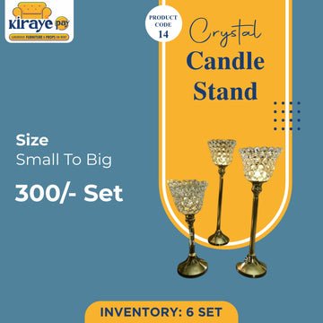 Crystal Candle Stand Set