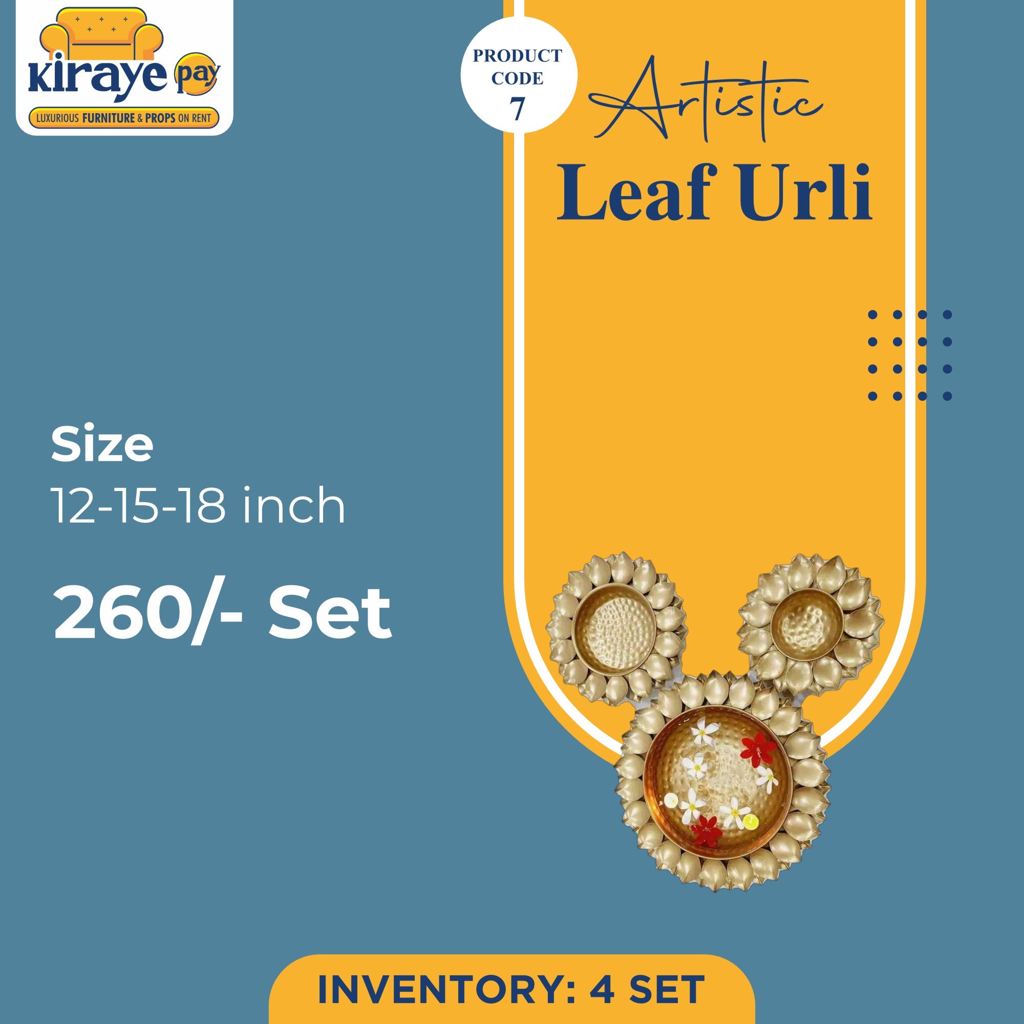 Artistic Leaf Urli