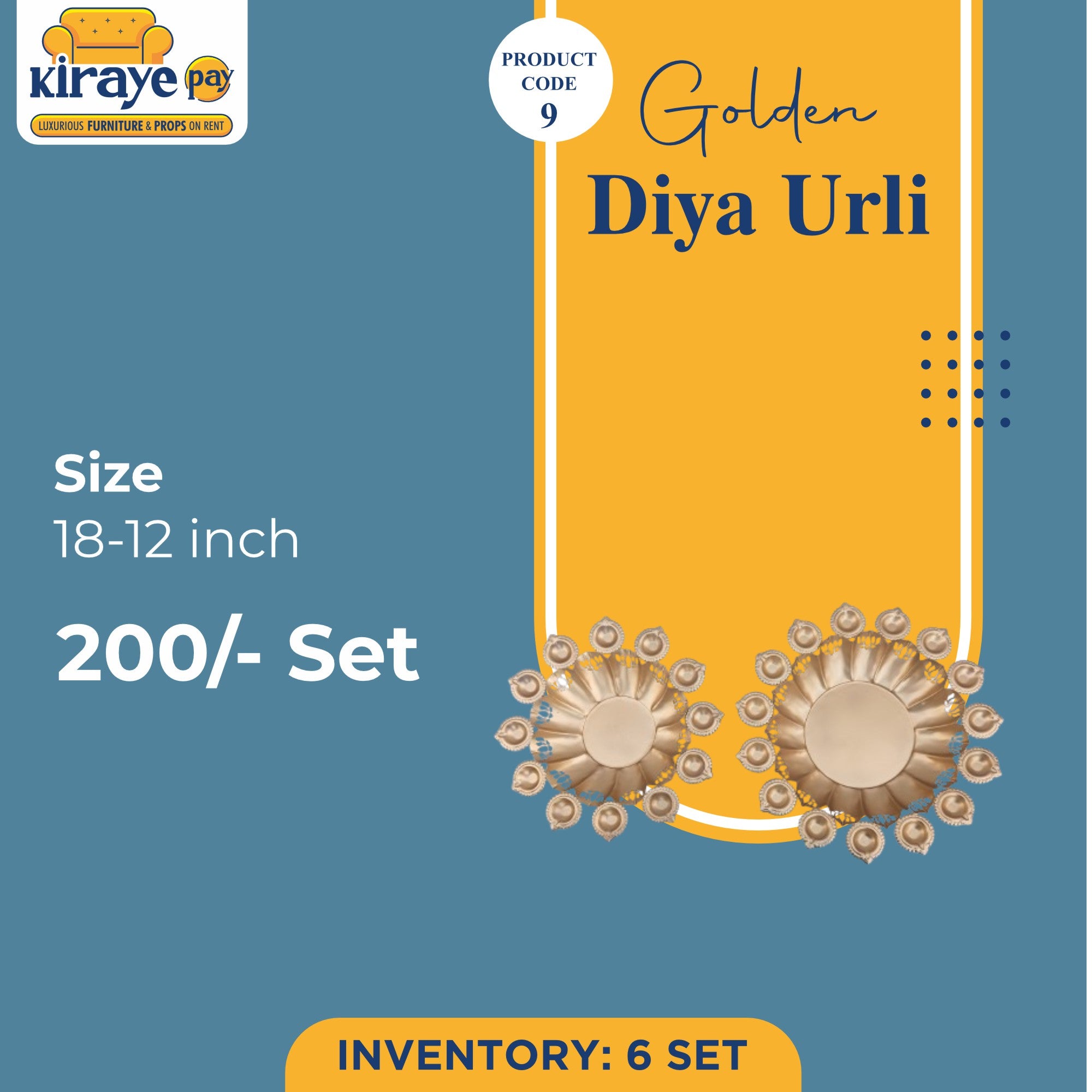 Golden Diya Urli